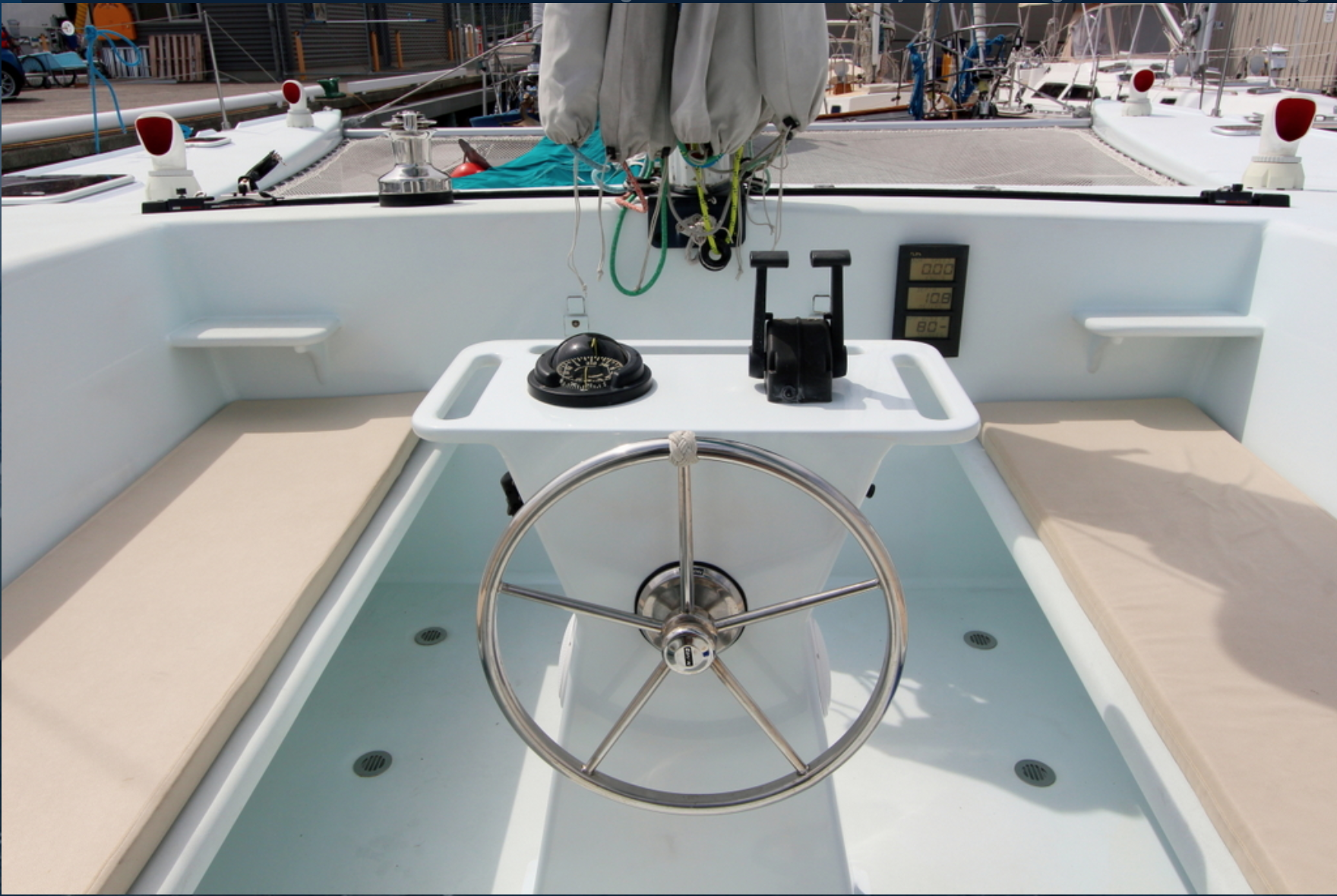  Sailing Cockpit forward of the deck house 